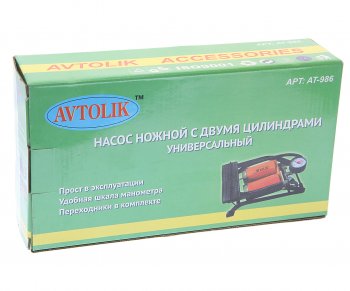 1 659 р. Насос ножной 2-цилиндровый NO NAME av-030969 (at-986)  с доставкой в г. Майкоп. Увеличить фотографию 3