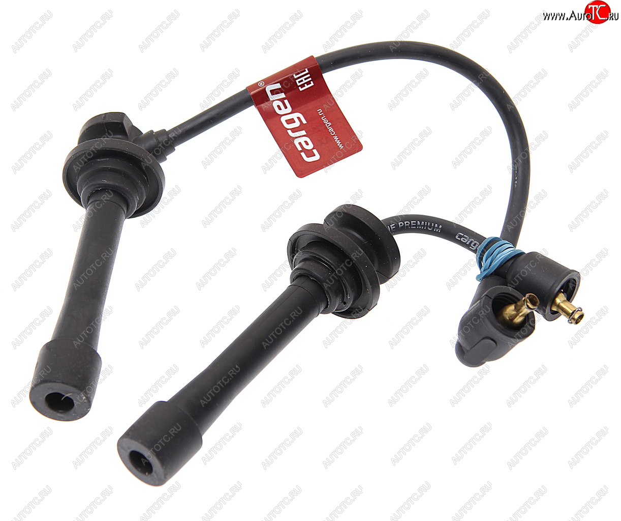 1 199 р. Провод высоковольтный KIA Rio (00-05) (1.5),Spectra (1.6) комплект (2шт.) CARGEN CARGEN ax118  с доставкой в г. Майкоп