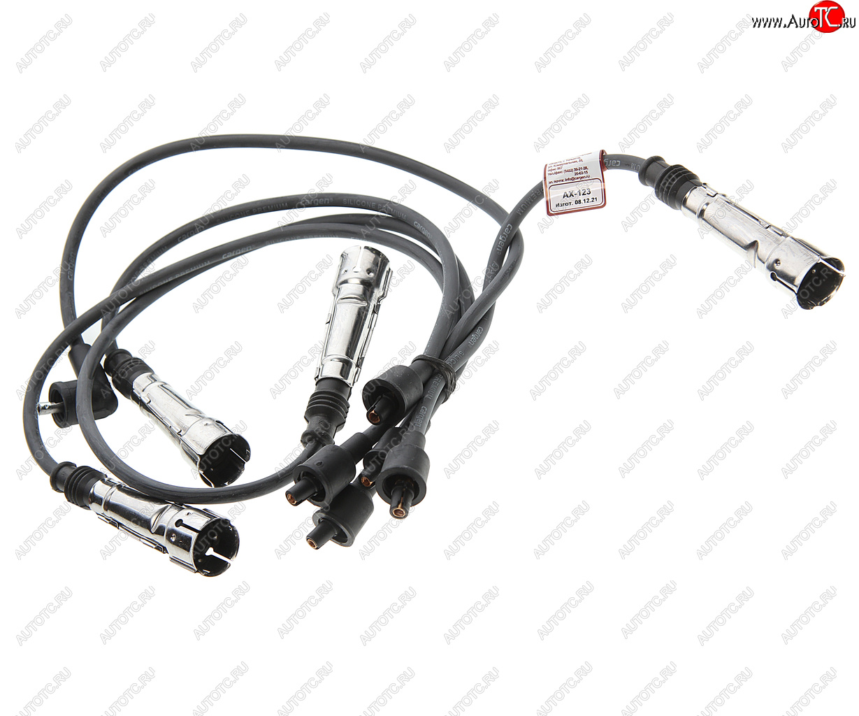 2 459 р. Провод высоковольтный VW Golf 2,Jetta AUDI 80 (80-) комплект CARGEN CARGEN ax123  с доставкой в г. Майкоп