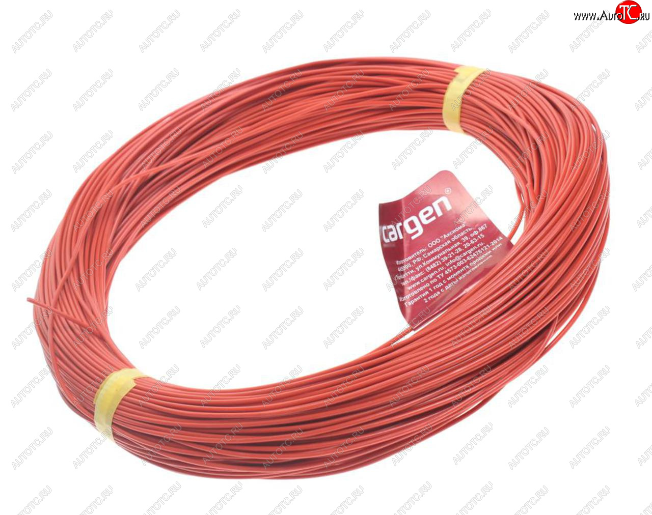 2 199 р. Провод монтажный ПВАМ 100м (сечение 0.75 кв.мм) красный CARGEN CARGEN ax3501001  с доставкой в г. Майкоп