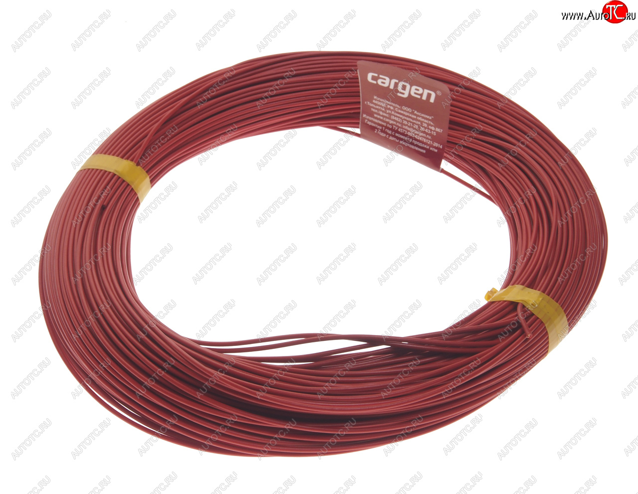 2 789 р. Провод монтажный ПВАМ 100м (сечение 1.0 кв.мм) красный CARGEN CARGEN ax3521001  с доставкой в г. Майкоп