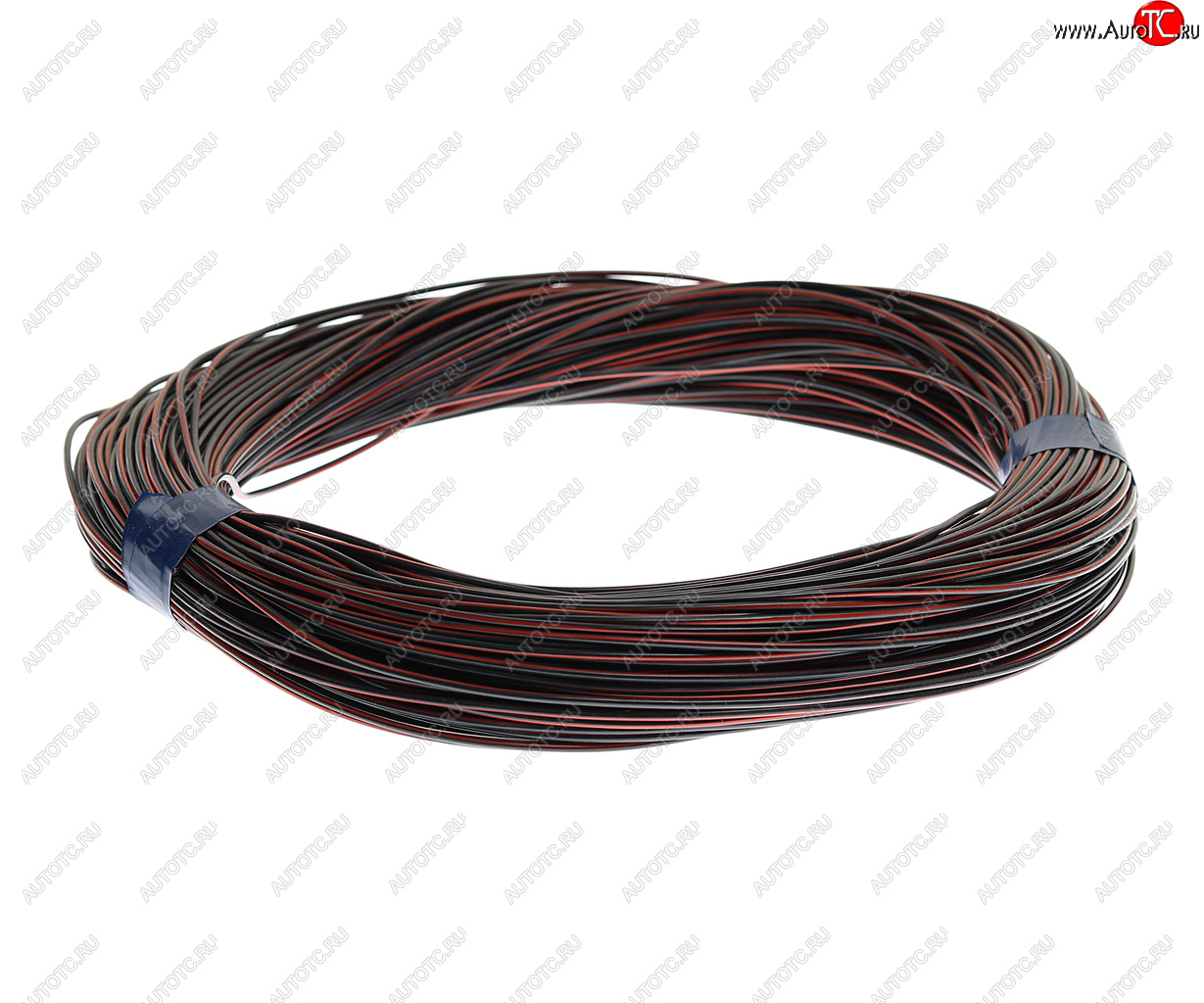 2 299 р. Провод монтажный ПВАМ 100м (сечение 1.0 кв.мм) красно-черный CARGEN CARGEN ax352100кч  с доставкой в г. Майкоп