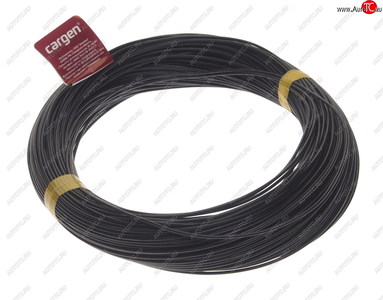 3 889 р. Провод монтажный ПВАМ 100м (сечение 1.5 кв.мм) черный CARGEN CARGEN ax3541002  с доставкой в г. Майкоп