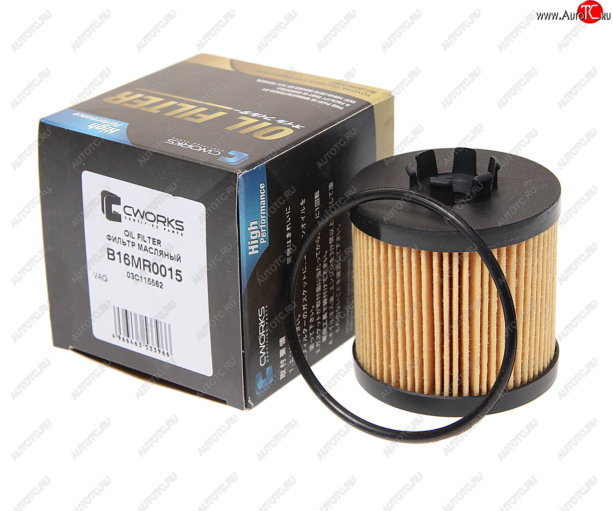 599 р. Фильтр масляный VW Polo (02-09) AUDI A3 (03-13) (1.4/1.6) SKODA Octavia (04-08) (1.6) CWORKS CWORKS b16mr0015 CWORKS b16mr0015  с доставкой в г. Майкоп
