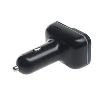 1 499 р. Устройство зарядное в прикуриватель с трансмиттером (bluetooth,hands free) черное XO XO bcc09 black  с доставкой в г. Майкоп. Увеличить фотографию 2