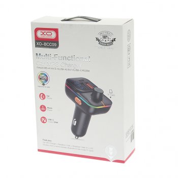 1 499 р. Устройство зарядное в прикуриватель с трансмиттером (bluetooth,hands free) черное XO XO bcc09 black  с доставкой в г. Майкоп. Увеличить фотографию 4