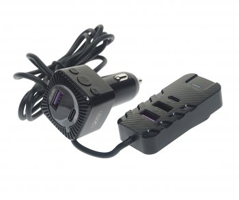 1 189 р. Устройство зарядное в прикуриватель с трансмиттером (bluetooth,hands free) черное XO XO bcc13 black  с доставкой в г. Майкоп. Увеличить фотографию 2