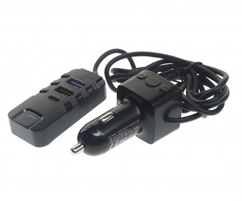1 189 р. Устройство зарядное в прикуриватель с трансмиттером (bluetooth,hands free) черное XO XO bcc13 black  с доставкой в г. Майкоп. Увеличить фотографию 1