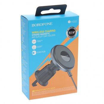 1 069 р. Держатель телефона с беспроводной зарядкой BOROFONE BOROFONE bh202  с доставкой в г. Майкоп. Увеличить фотографию 4
