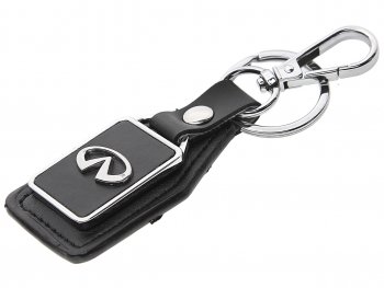 191 р. Брелок INFINITI черный, металл, кожа MASHINOKOM MASHINOKOM bkn 034  с доставкой в г. Майкоп. Увеличить фотографию 1