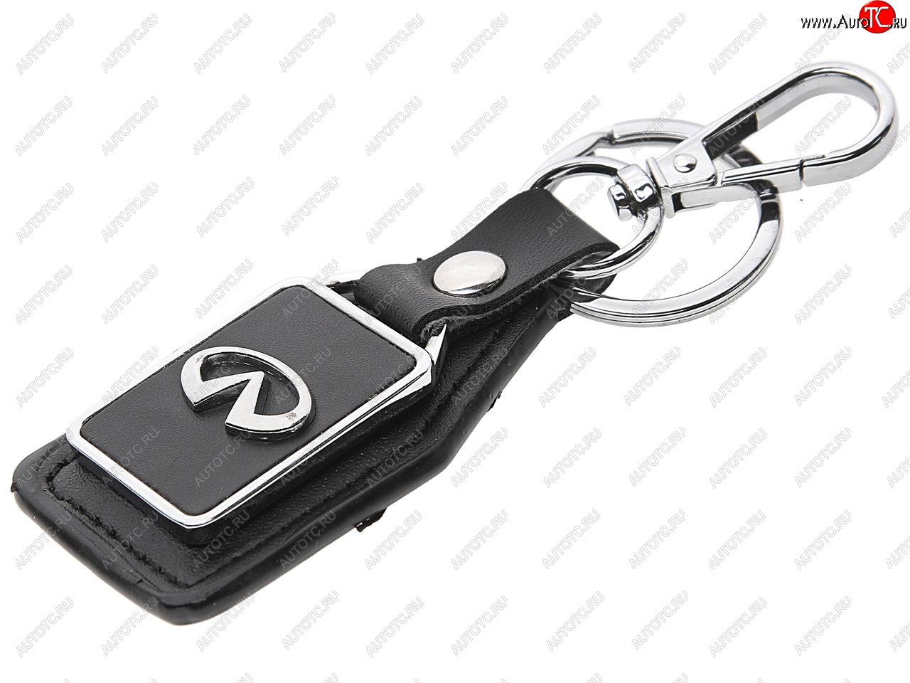 191 р. Брелок INFINITI черный, металл, кожа MASHINOKOM MASHINOKOM bkn 034  с доставкой в г. Майкоп