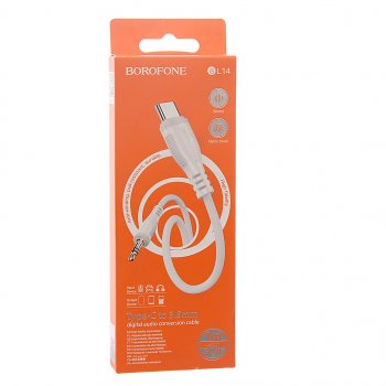 264 р. Переходник USB Type C на jack 3.5 BOROFONE BOROFONE bl14 white BOROFONE bl14 white  с доставкой в г. Майкоп. Увеличить фотографию 3