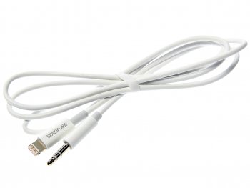 479 р. Переходник iPhone (5-) на jack 3.5 белый BOROFONE BOROFONE bl9 white  с доставкой в г. Майкоп. Увеличить фотографию 1