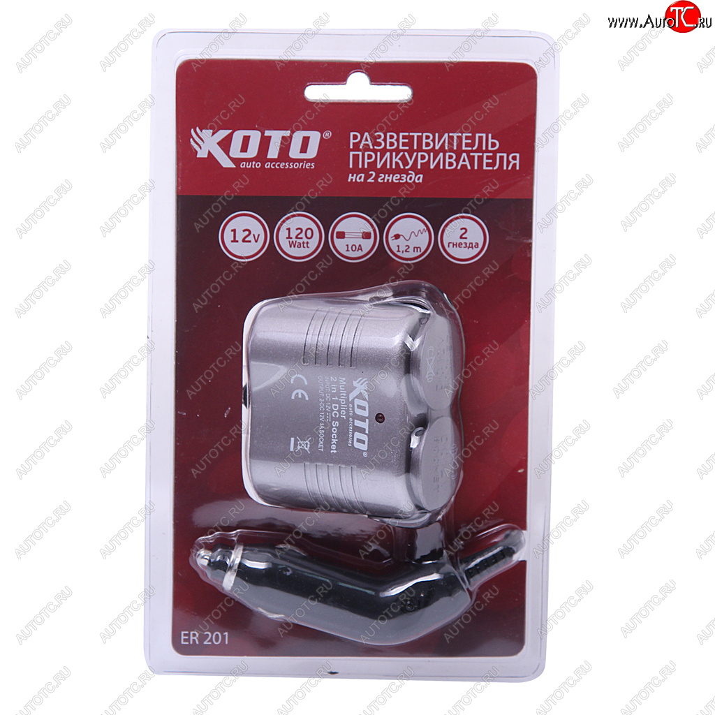 899 р. Разветвитель прикуривателя 2-х гнездовой 12V KOTO KOTO bms-002  с доставкой в г. Майкоп