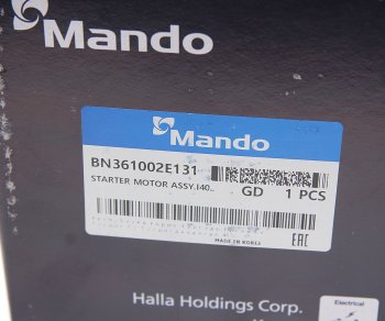13 999 р. Стартер HYUNDAI i40 (14-) (6MT),Elantra (14-) MANDO MANDO bn361002e131 MANDO bn361002e131  с доставкой в г. Майкоп. Увеличить фотографию 5