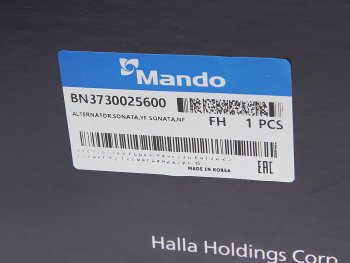 24 399 р. Генератор HYUNDAI ix35 (11-) (2.0) (110А,13.5V) MANDO MANDO bn3730025600 MANDO bn3730025600  с доставкой в г. Майкоп. Увеличить фотографию 6