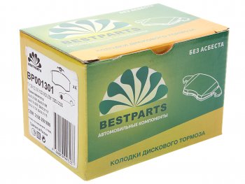 489 р. Комплект передних колодок дисковых тормозов (4 шт.) BESTPARTS Лада 2108 (1984-2003)  с доставкой в г. Майкоп. Увеличить фотографию 2