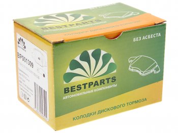 849 р. Колодки тормозные ВАЗ-1119 Калина Спорт,ЛАДА Vesta FIAT 500 задние дисковые (4шт.) BESTPARTS BESTPARTS bp001309  с доставкой в г. Майкоп. Увеличить фотографию 2