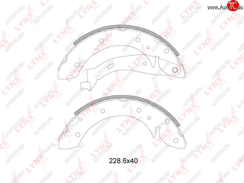 2 499 р. Колодки тормозные задние барабанные(4шт.) LYNX CITROEN Berlingo B9 дорестайлинг (2008-2016)  с доставкой в г. Майкоп