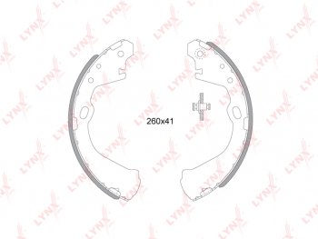 2 599 р. Колодки тормозные NISSAN Largo (93-99) задние барабанные (4шт.) LYNX LYNX bs5711  с доставкой в г. Майкоп. Увеличить фотографию 1