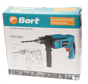2 899 р. Дрель ударная 650Вт BORT BORT (Китай) bsm-650u  с доставкой в г. Майкоп. Увеличить фотографию 3
