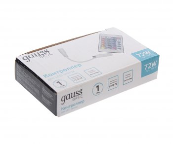 299 р. Контроллер для светодиодной ленты RGB 12V 72W Basic GAUSS GAUSS bt610  с доставкой в г. Майкоп. Увеличить фотографию 3