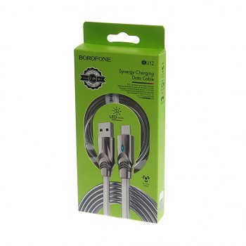 281 р. Кабель micro USB 1.2м серый BOROFONE BOROFONE bu12 silver  с доставкой в г. Майкоп. Увеличить фотографию 2