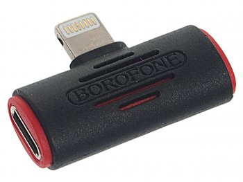 274 р. Переходник iPhone (5-) на 2 iPhone (5-) черный BOROFONE BOROFONE bv6 black  с доставкой в г. Майкоп. Увеличить фотографию 2