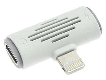 274 р. Переходник iPhone (5-) на 2 iPhone (5-) белый BOROFONE BOROFONE bv6 white  с доставкой в г. Майкоп. Увеличить фотографию 2