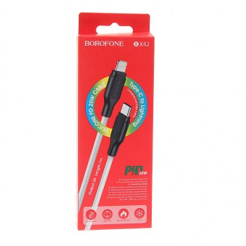 295 р. Кабель iPhone (5-)-USB Type C 1м белый BOROFONE BOROFONE bx42 white BOROFONE bx42 white  с доставкой в г. Майкоп. Увеличить фотографию 2