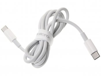 399 р. Кабель USB Type C-USB Type C 1м белый BOROFONE BOROFONE bx44 white BOROFONE bx44 white  с доставкой в г. Майкоп. Увеличить фотографию 1