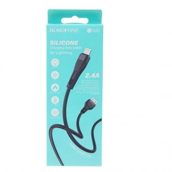 247 р. Кабель iPhone (5-) 1м черный BOROFONE BOROFONE bx46 black  с доставкой в г. Майкоп. Увеличить фотографию 2