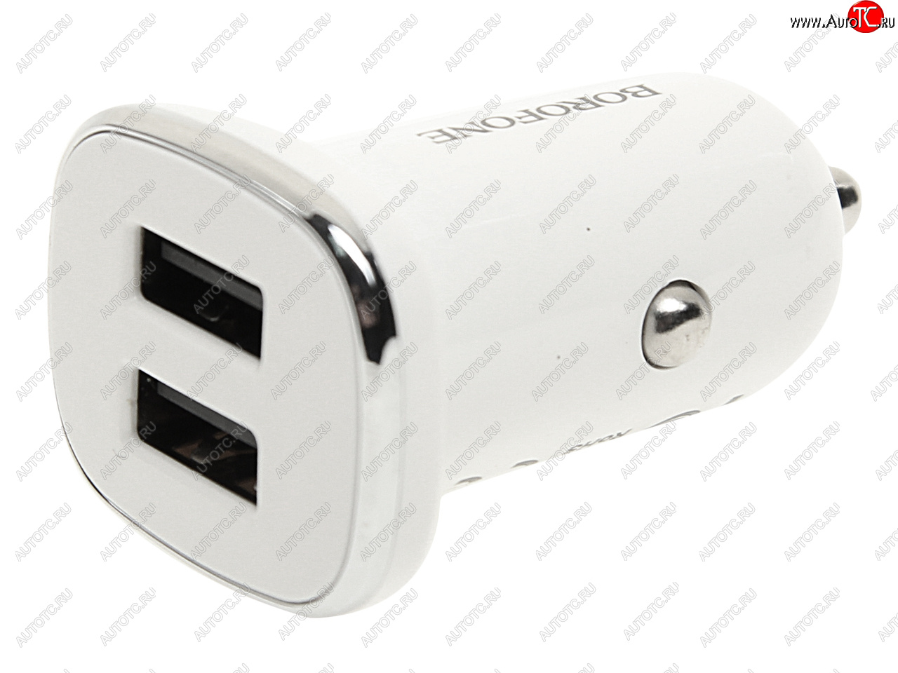 200 р. Устройство зарядное в прикуриватель 2USB 12V белое BOROFONE BOROFONE bz12  с доставкой в г. Майкоп
