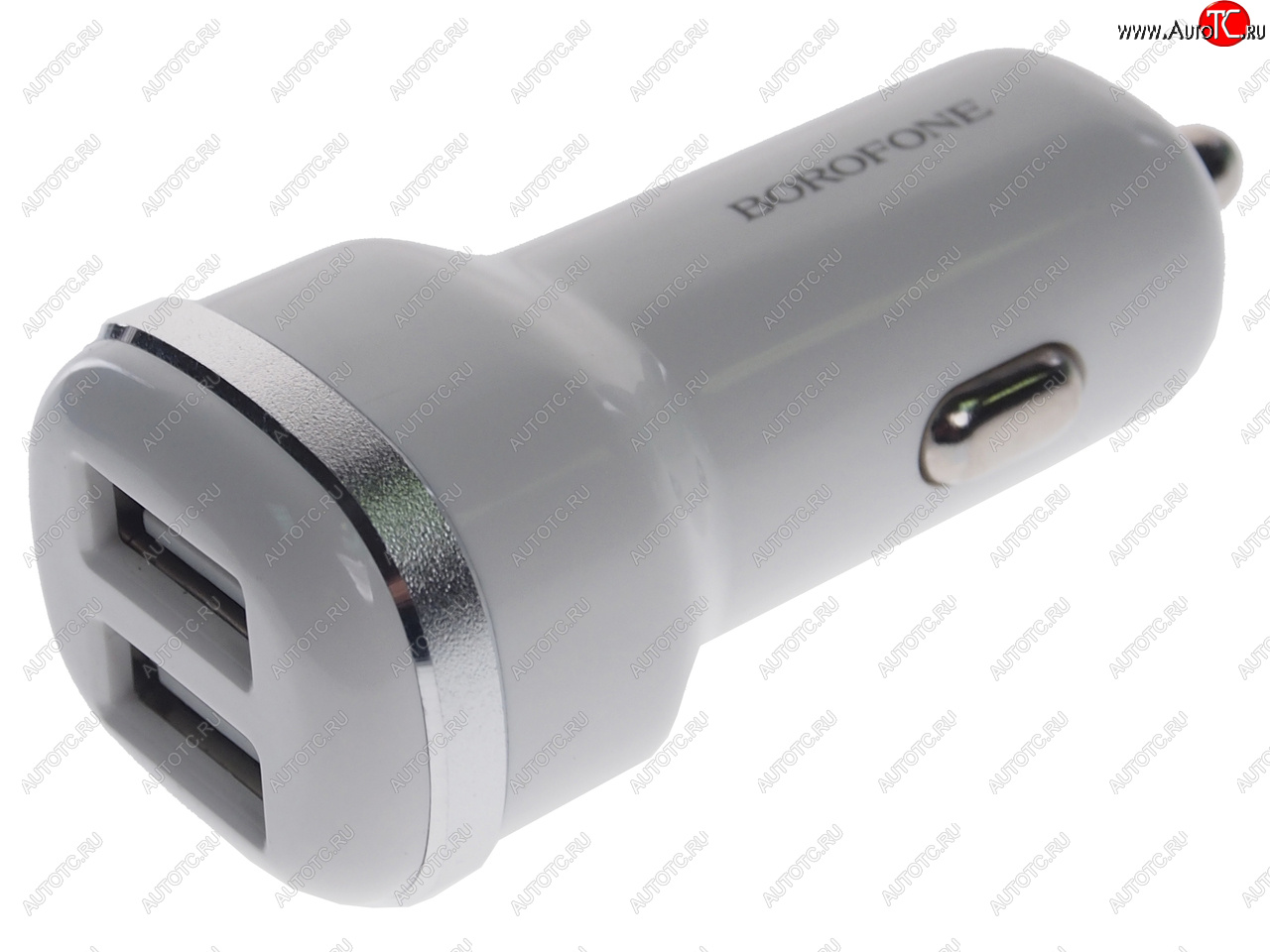 329 р. Устройство зарядное в прикуриватель 2USB 12V белое BOROFONE BOROFONE bz13 white  с доставкой в г. Майкоп