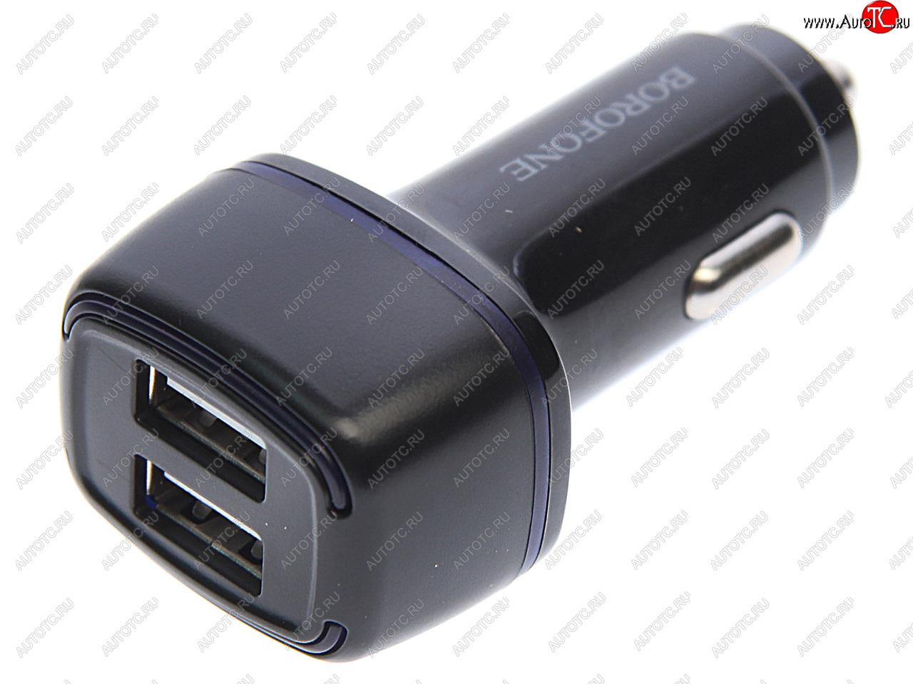 253 р. Устройство зарядное в прикуриватель 2USB 12V черное BOROFONE BOROFONE bz14 black  с доставкой в г. Майкоп