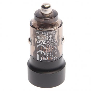 619 р. Устройство зарядное в прикуриватель 1USB + 1 Type C 12V BOROFONE BOROFONE bz20 transparent black  с доставкой в г. Майкоп. Увеличить фотографию 2