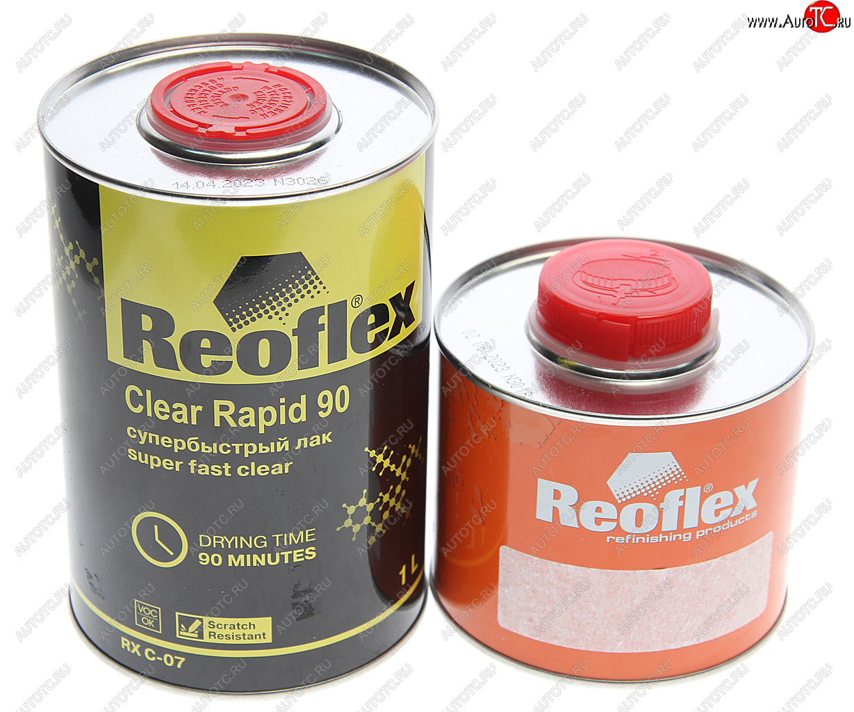 2 099 р. Лак акриловый 2К RAPID 90 1л с отвердителем C90 0.5л супербыстрый REOFLEX REOFLEX ц0013964  с доставкой в г. Майкоп
