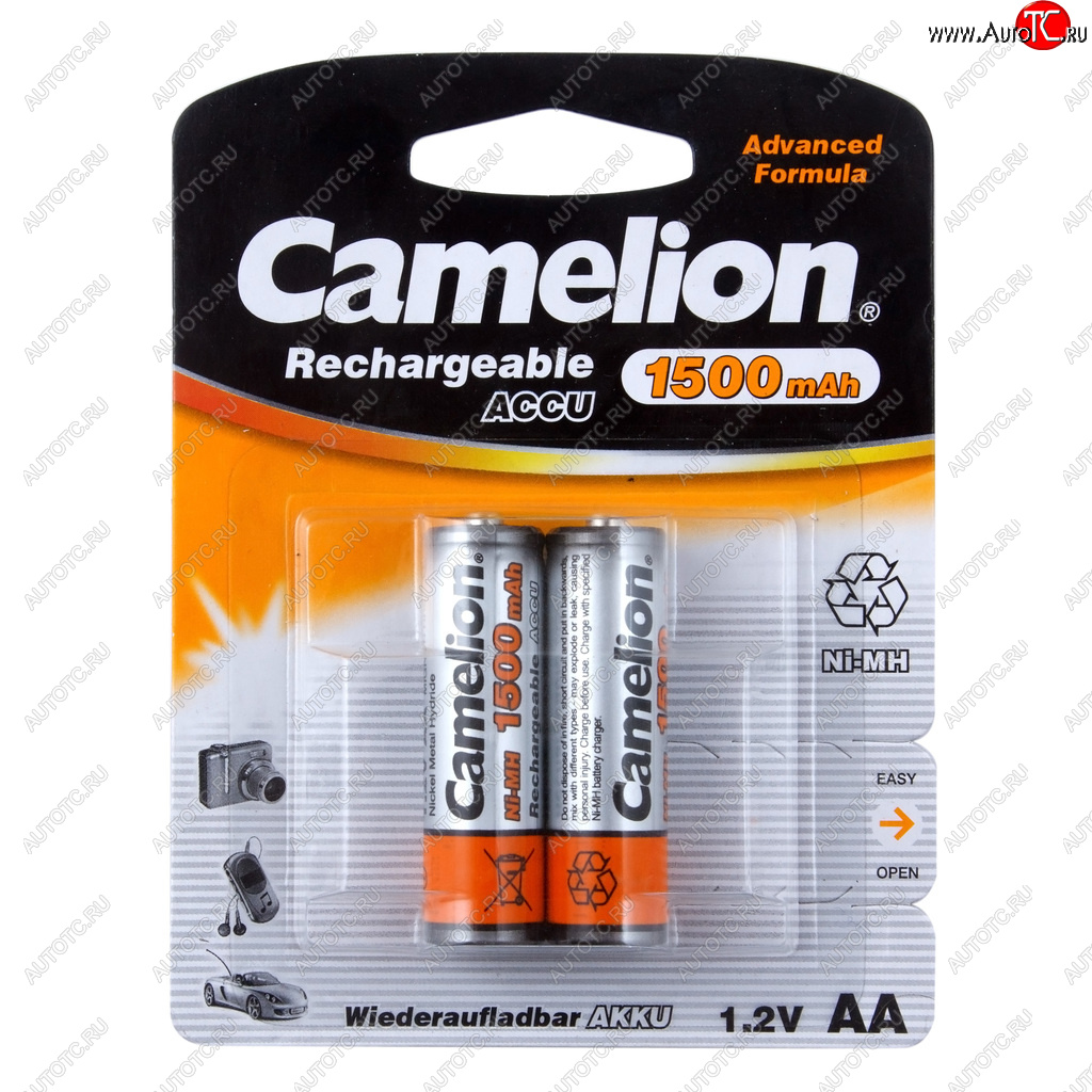 579 р. Батарейка AA HR6 1.2V аккумулятор Ni-MH 1500mAh блистер (2шт.) CAMELION CAMELION c-150aakcбл  с доставкой в г. Майкоп