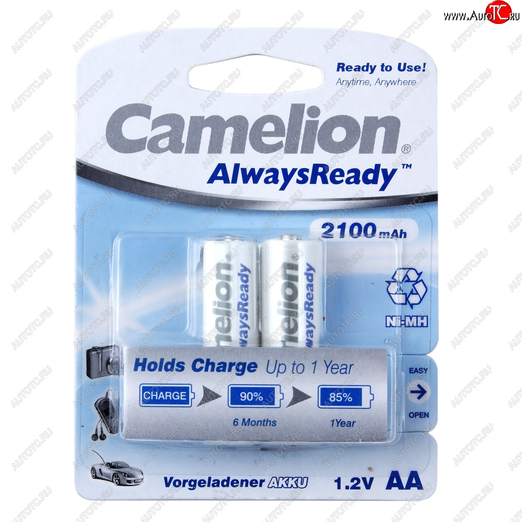 779 р. Батарейка AA HR6 1.2V аккумулятор Ni-MH 2100mAh блистер (2шт.) CAMELION CAMELION c-210aakcбл  с доставкой в г. Майкоп
