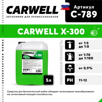 999 р. Шампунь для грузового авто 5л X 300 CARWELL CARWELL c-789  с доставкой в г. Майкоп. Увеличить фотографию 1