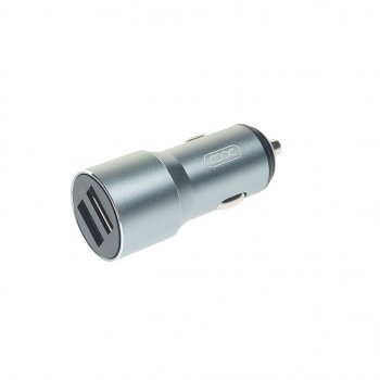 349 р. Устройство зарядное в прикуриватель 2USB 12V серое XO XO cc30 gray  с доставкой в г. Майкоп. Увеличить фотографию 1