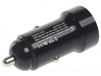 739 р. Устройство зарядное в прикуриватель 1USB + 1 Type C 12V черное XO XO cc32 black  с доставкой в г. Майкоп. Увеличить фотографию 3
