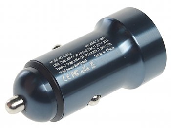 789 р. Устройство зарядное в прикуриватель 1USB + 1 Type C 12V синее XO XO cc32 blue  с доставкой в г. Майкоп. Увеличить фотографию 2