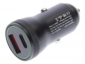 569 р. Устройство зарядное в прикуриватель 1USB + 1 Type C 12V черное XO XO cc33 black  с доставкой в г. Майкоп. Увеличить фотографию 1