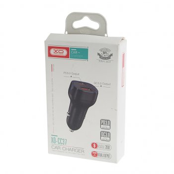 799 р. Устройство зарядное в прикуриватель 1USB + 1 Type C 12V черное XO XO cc37 black  с доставкой в г. Майкоп. Увеличить фотографию 3