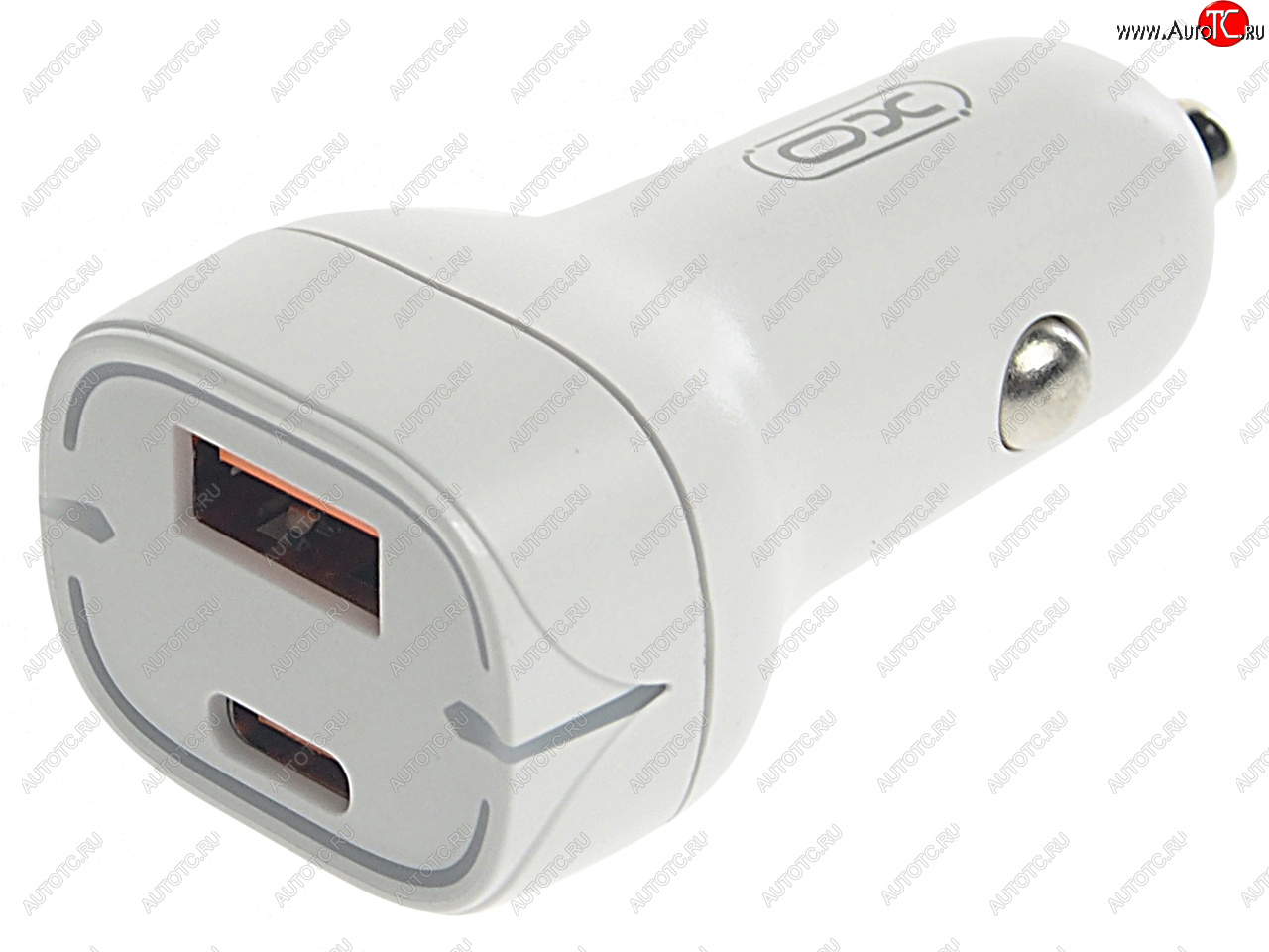 689 р. Устройство зарядное в прикуриватель 1USB + 1 Type C 12V белое XO XO cc37 white  с доставкой в г. Майкоп