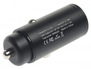499 р. Устройство зарядное в прикуриватель 1USB 12V черное XO XO cc39 black  с доставкой в г. Майкоп. Увеличить фотографию 2