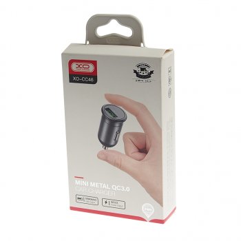 599 р. Устройство зарядное в прикуриватель 1USB 12V серое XO XO cc46 gray  с доставкой в г. Майкоп. Увеличить фотографию 3