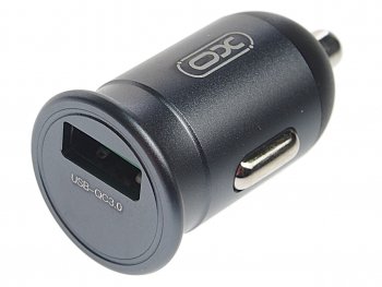 599 р. Устройство зарядное в прикуриватель 1USB 12V серое XO XO cc46 gray  с доставкой в г. Майкоп. Увеличить фотографию 1