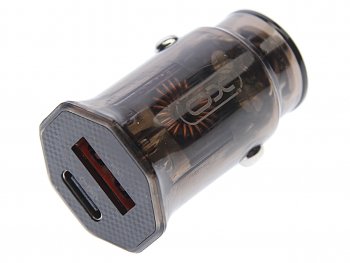 629 р. Устройство зарядное в прикуриватель 1USB + 1 Type C 12V XO XO cc50  с доставкой в г. Майкоп. Увеличить фотографию 1